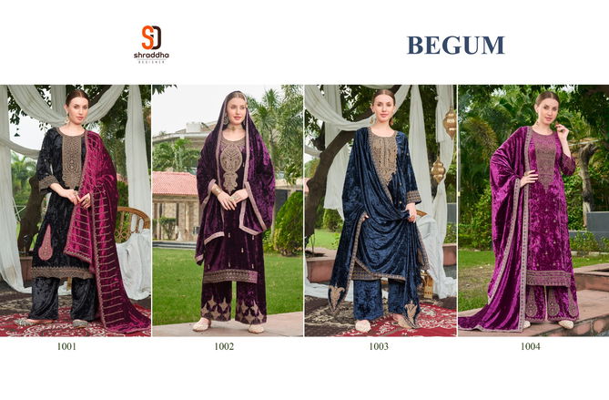 Begum By Shraddha Designer Velvet Salwar Suits Wholesale Shop In Surat
